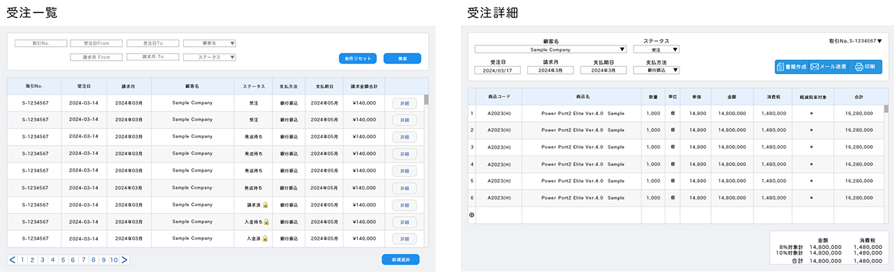 受発注機能